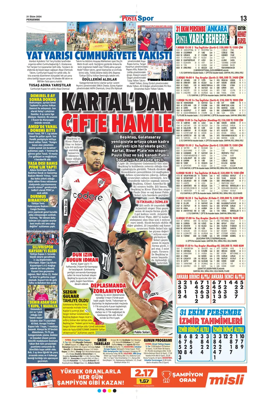 "Aslan'da Rosier harekatı" | Sporun manşetleri (31 Ekim 2024) - 26