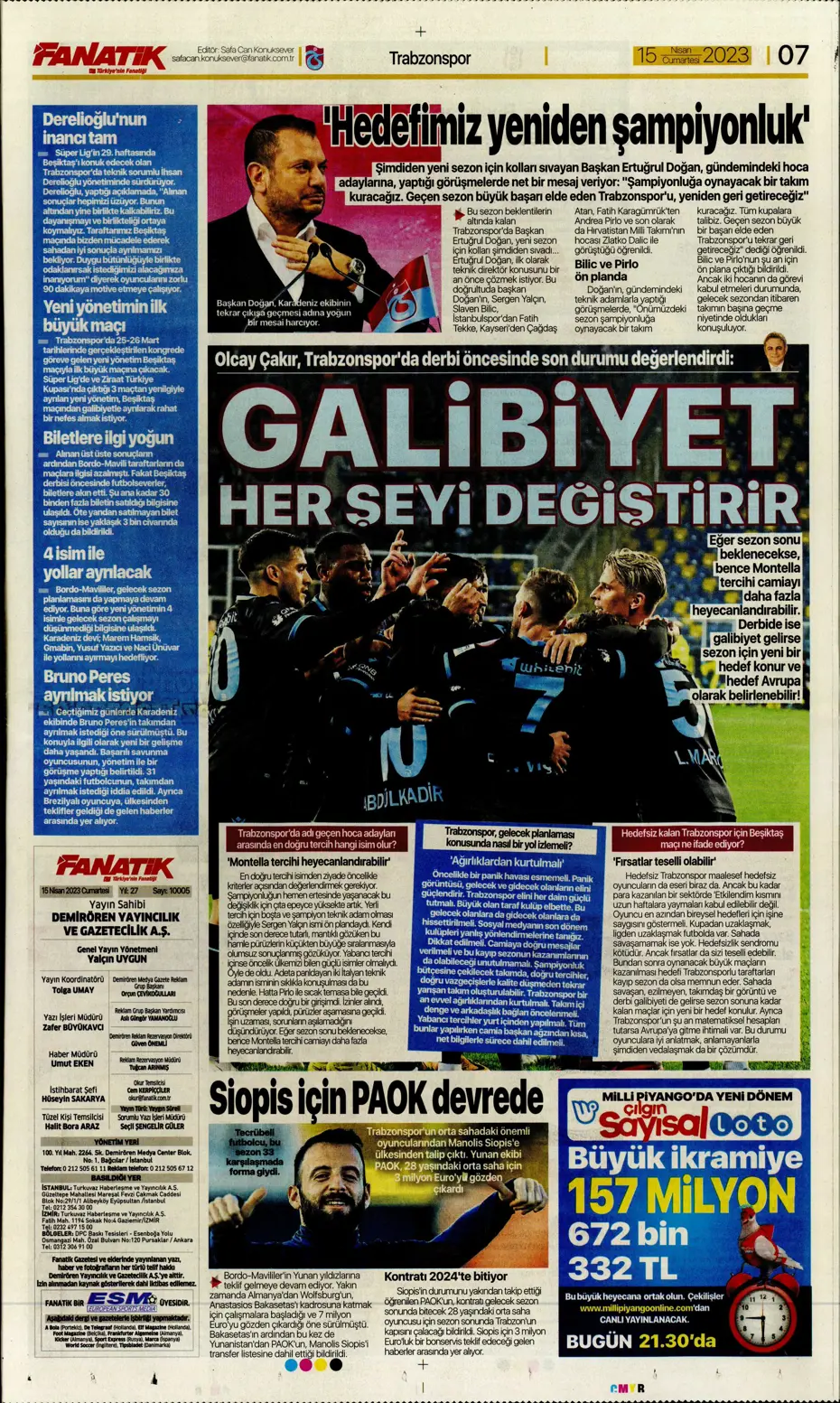 "Ada'dan Kartal'a müjde" | Sporun manşetleri (15 Nisan 2023) - 10 "Ada'dan Kartal'a müjde" | Sporun manşetleri (15 Nisan 2023) - 10