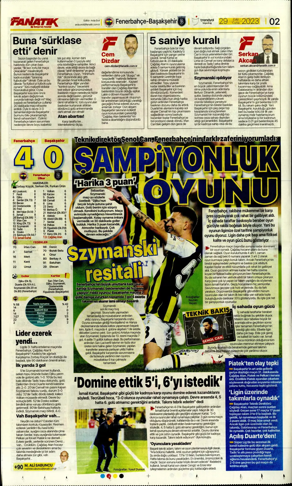 "Fenerbahçe gollerle coştu" | Sporun Manşetleri - 6 "Fenerbahçe gollerle coştu" | Sporun Manşetleri - 6