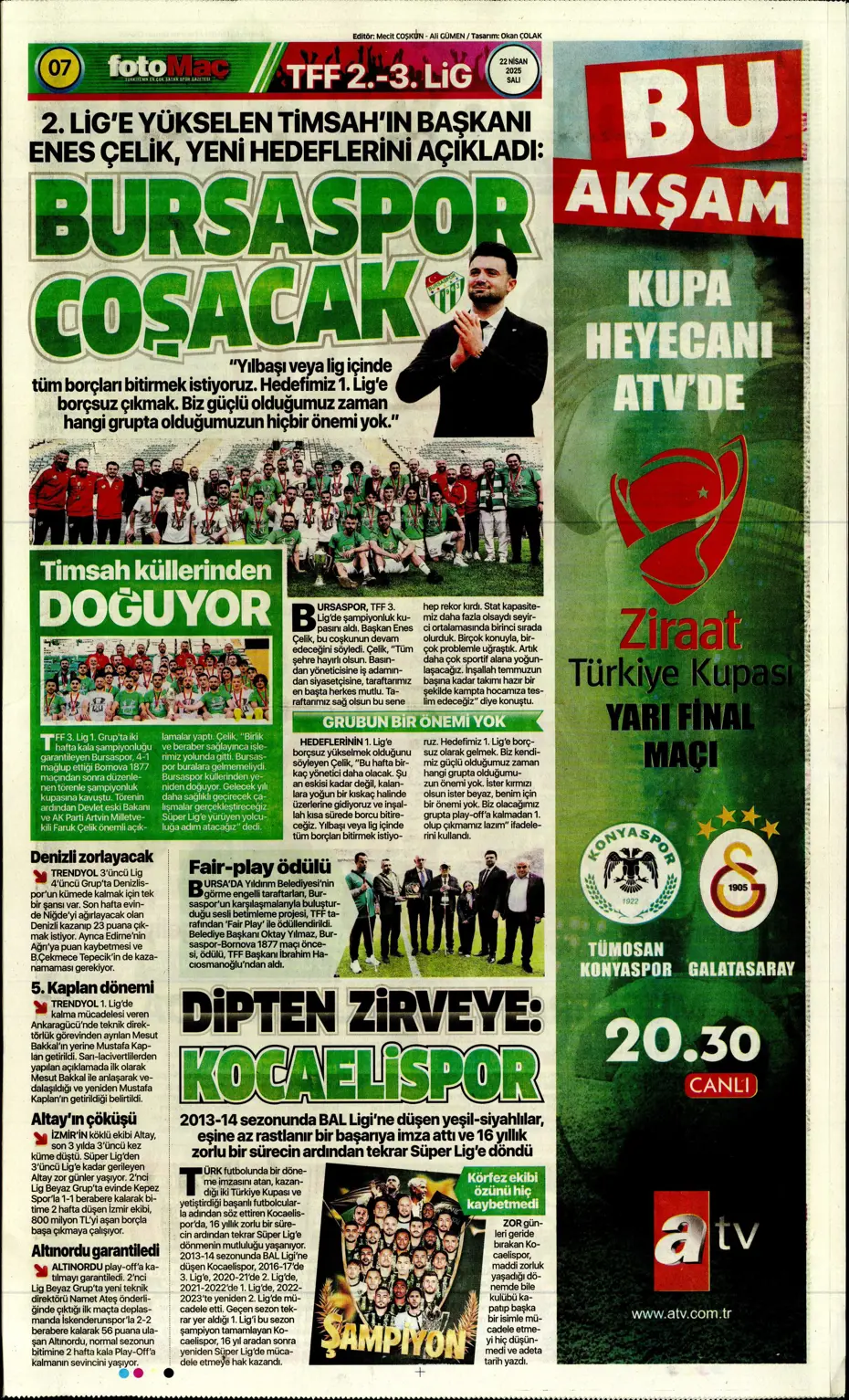 "Fenerbahçe'de gözler artık divanda" | Sporun manşetleri - 11