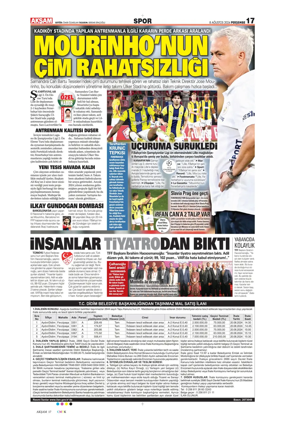 "Aslan'dan 3 yıldıza teklif" | Sporun manşetleri (8 Ağustos 2024) - 5 "Aslan'dan 3 yıldıza teklif" | Sporun manşetleri (8 Ağustos 2024) - 5