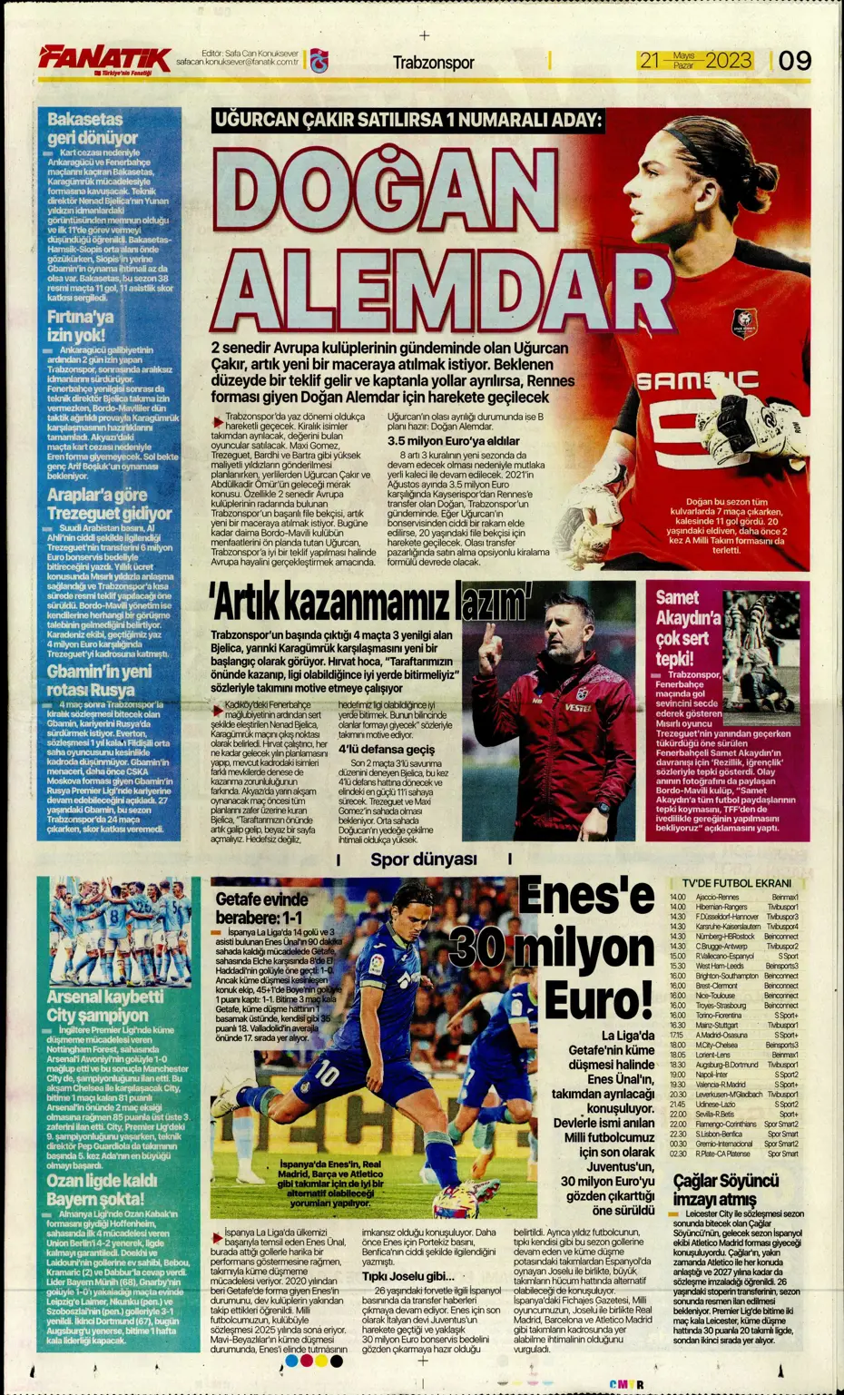 "Mauro Icardi ile 23. şampiyonluğa" Günün spor manşetleri (21 Mayıs 2023) - 7 "Mauro Icardi ile 23. şampiyonluğa" Günün spor manşetleri (21 Mayıs 2023) - 7