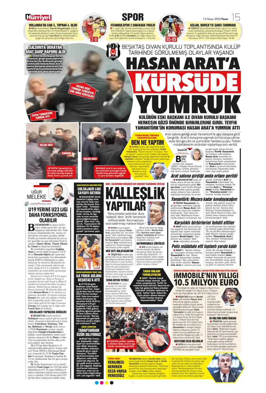 "Dzeko'nun yerine Müller" | Sporun manşetleri - 20