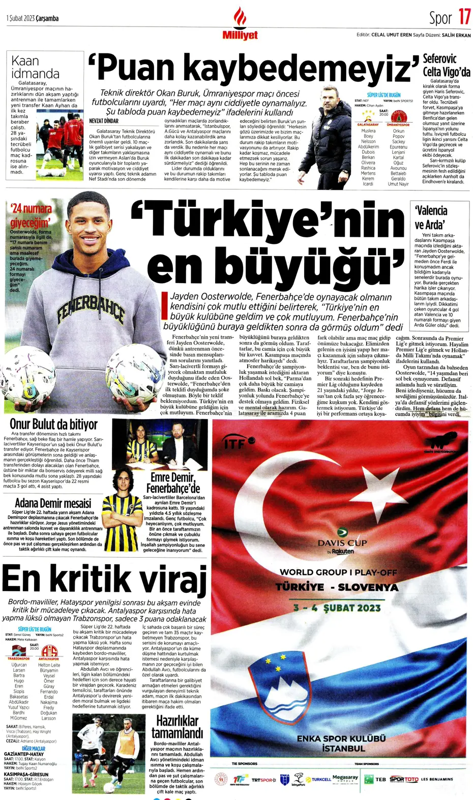 Sporun Manşetleri (1 Şubat 2023) - 26