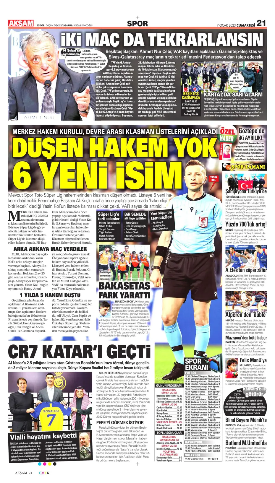 Sporun manşetleri (7 Ocak 2023) - 2