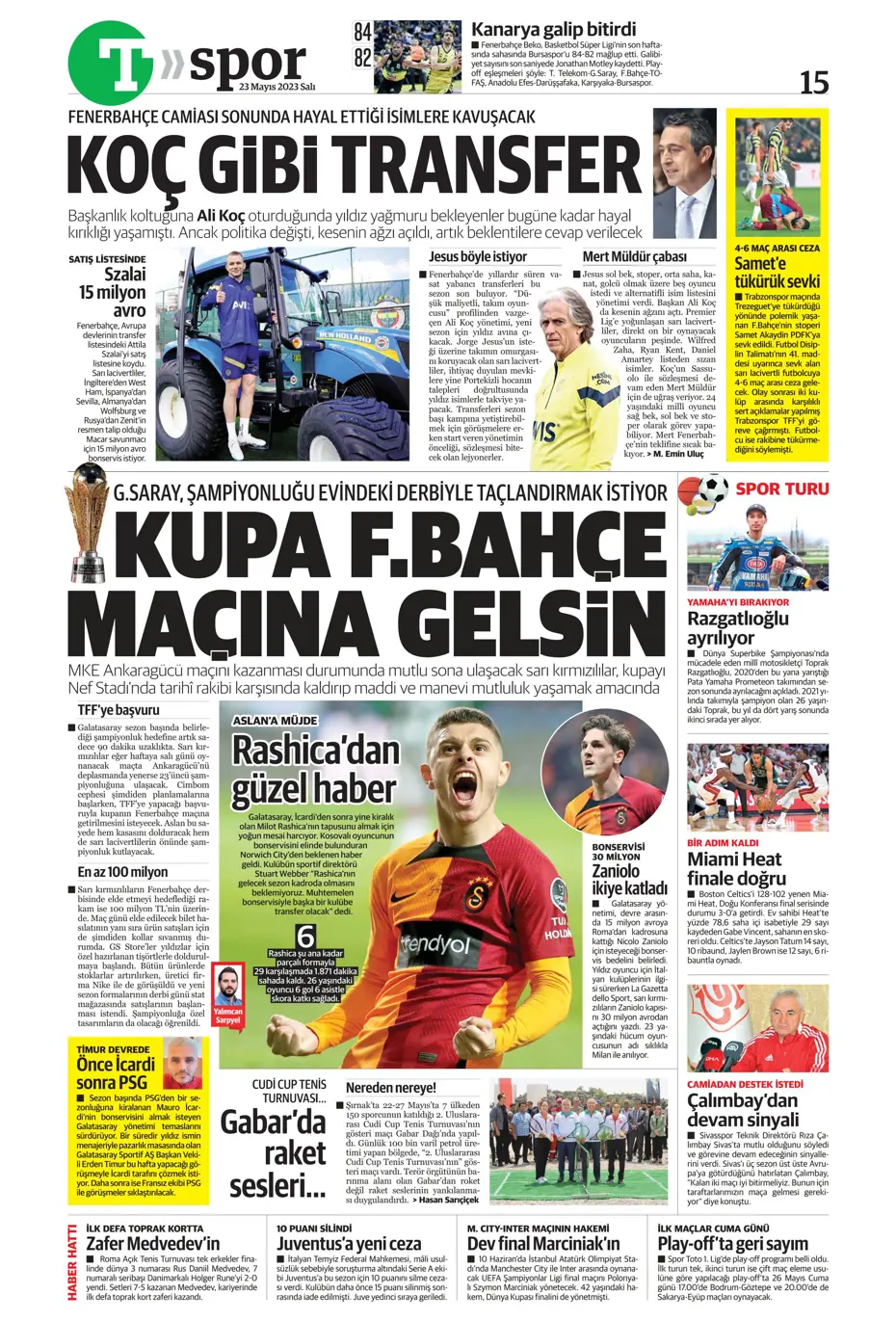 "Aslan'dan Devler Ligi hamlesi" | Sporun Manşetleri - 22 "Aslan'dan Devler Ligi hamlesi" | Sporun Manşetleri - 22