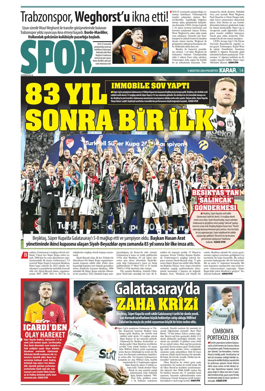 "Galatasaray'da sıradaki transfer Szmodics" | Sporun manşetleri - 22 "Galatasaray'da sıradaki transfer Szmodics" | Sporun manşetleri - 22