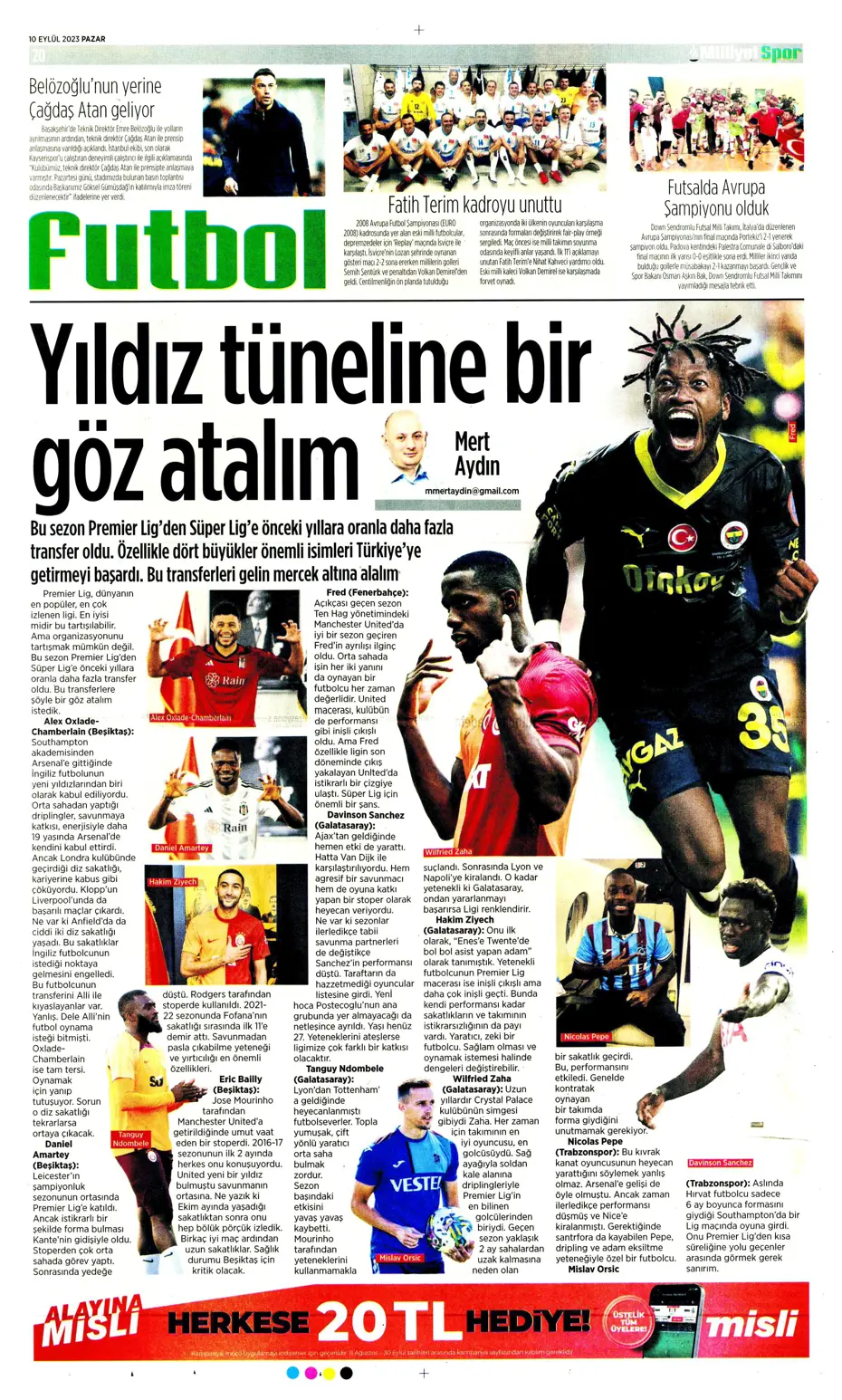 "Kuntz gidiyor, Avcı geliyor" | Sporun manşetleri (10 Eylül 2023) - 21