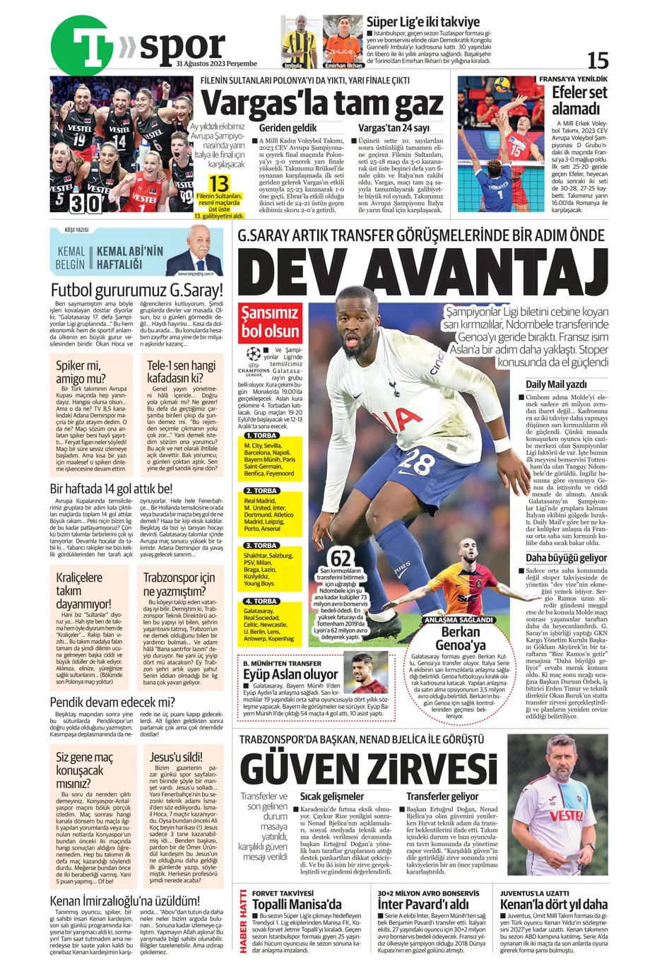 "Sergio Ramos formayı giydi" | Sporun manşetleri (31 Ağustos 2023) - 34 "Sergio Ramos formayı giydi" | Sporun manşetleri (31 Ağustos 2023) - 34