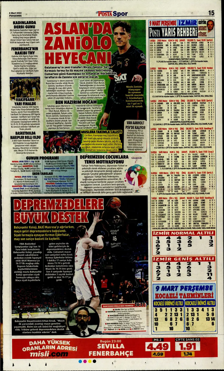 "Avrupa'yı fethedelim" - Sporun manşetleri - 25