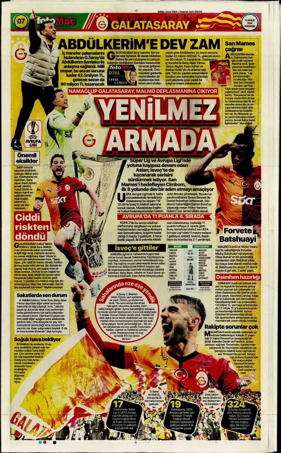 "Fenerbahçe'ye boğa darbesi" | Sporun manşetleri - 11
