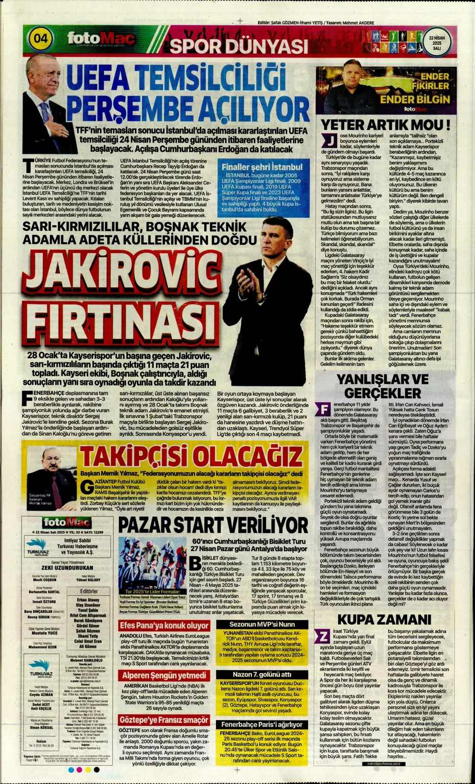 "Fenerbahçe'de gözler artık divanda" | Sporun manşetleri - 13