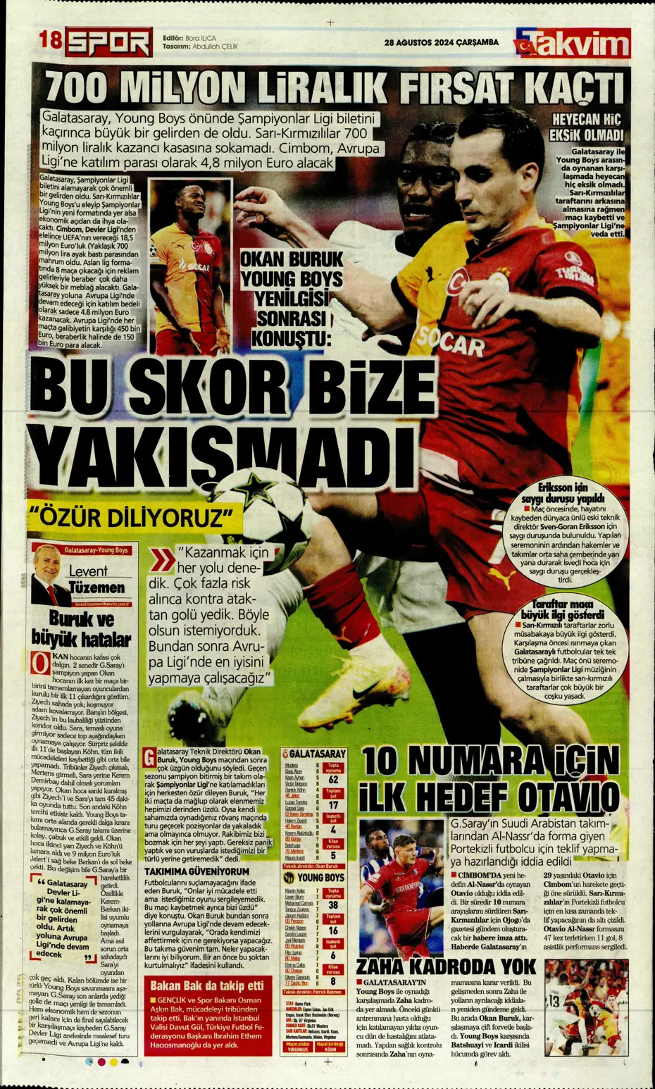 "Galatasaray'ın kabus gecesi" | Sporun manşetleri - 32