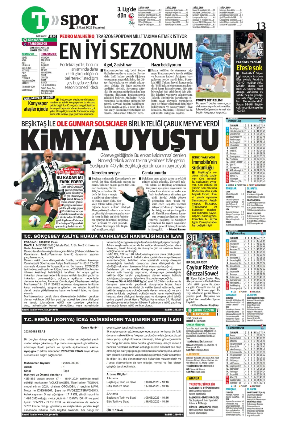 "Zirvede fark 4" | Sporun manşetleri - 36