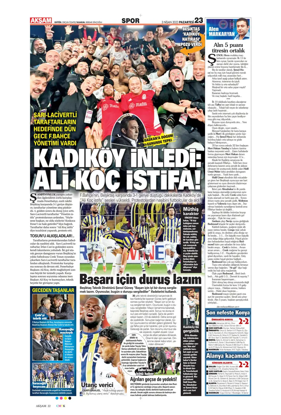 "10 parmak tarih yazdılar" - Sporun manşetleri (3 Nisan 2023) - 3