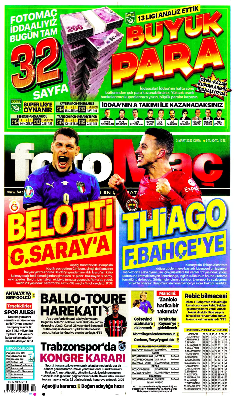 "Aslan'dan Liverpool çıkarması" - Sporun manşetleri - 11 "Aslan'dan Liverpool çıkarması" - Sporun manşetleri - 11