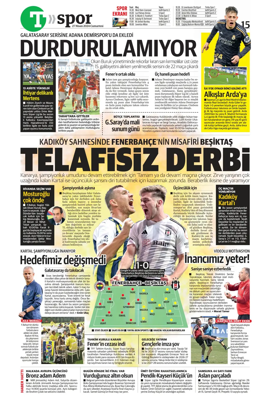 "Kadıköy'de dev kapışma" | Sporun Manşetleri - 38