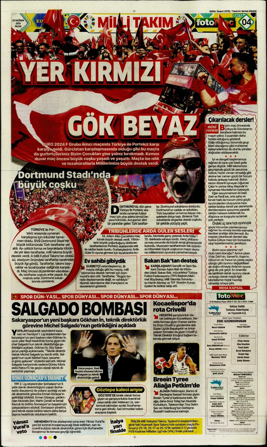 "Liderlik gitti tur elimizde" | Sporun Manşetleri (23 Haziran 2024) - 12