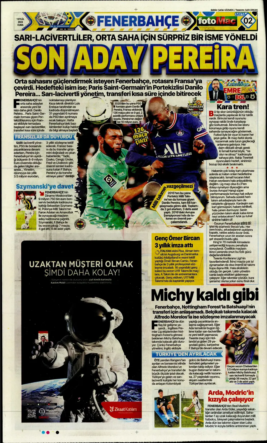 "Sergio Ramos'a '2 Eylül'e kadar cevabını ver' resti" | Sporun manşetleri (1 Eylül 2023) - 14 "Sergio Ramos'a '2 Eylül'e kadar cevabını ver' resti" | Sporun manşetleri (1 Eylül 2023) - 14