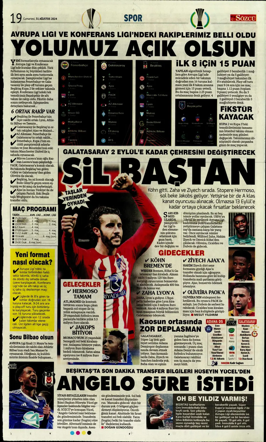 "Zirveye çek kaptan" | Sporun manşetleri (31 Ağustos 2024) - 20 "Zirveye çek kaptan" | Sporun manşetleri (31 Ağustos 2024) - 20