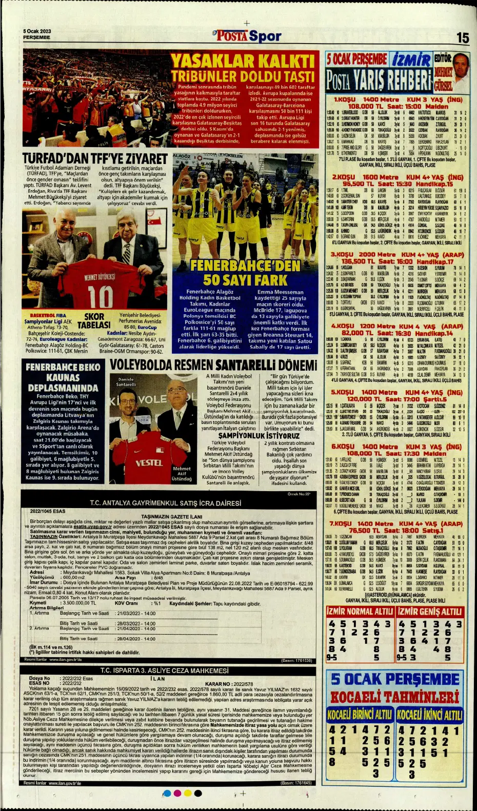 Sporun Manşetleri (5 Ocak 2023) - 21
