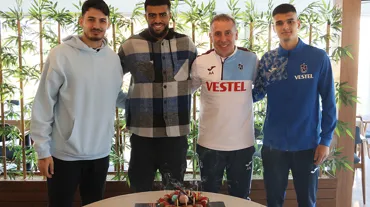 Trabzonspor'da idman sonrası kutlama