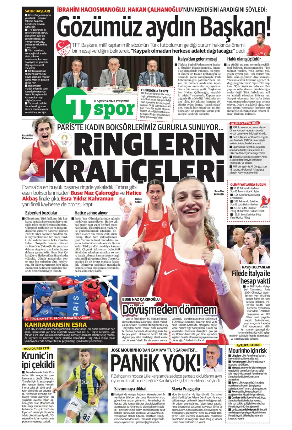 "Aslan'dan 3 yıldıza teklif" | Sporun manşetleri (8 Ağustos 2024) - 29 "Aslan'dan 3 yıldıza teklif" | Sporun manşetleri (8 Ağustos 2024) - 29