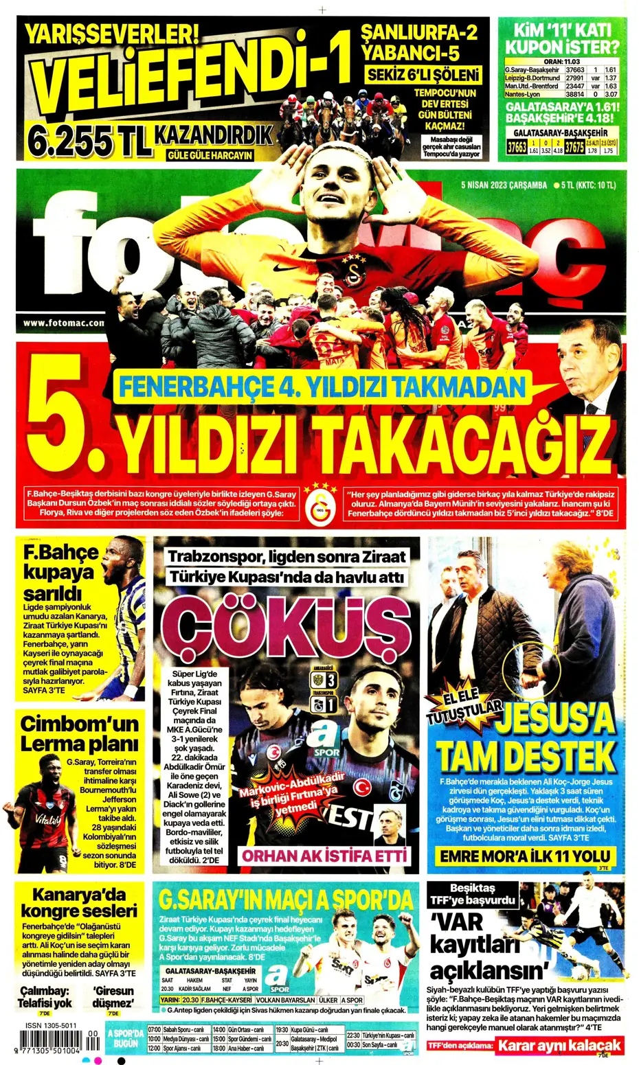 "Dünyada kimse buna penaltı demez" - Sporun manşetleri (5 Nisan 2023) - 12 "Dünyada kimse buna penaltı demez" - Sporun manşetleri (5 Nisan 2023) - 12