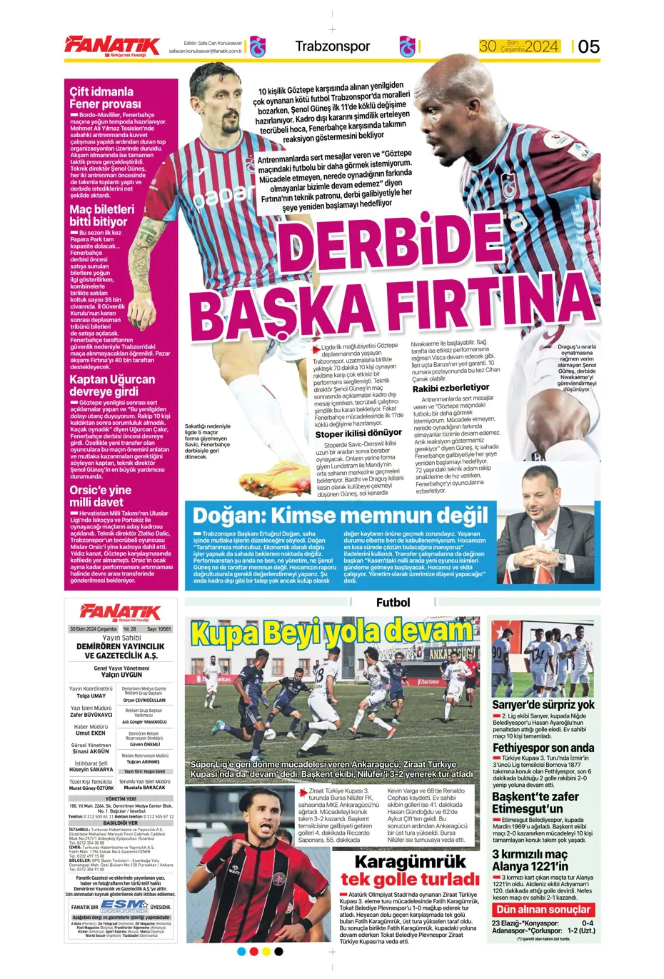 "Anderson Talisca atağı" | Sporun manşetleri - 8