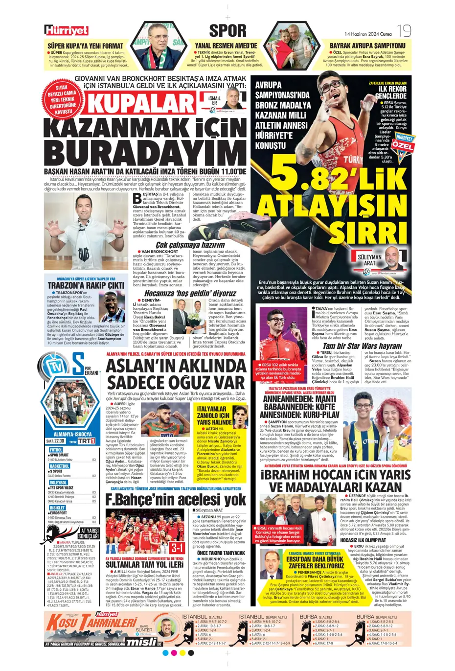 "A Milli Takım'da İrfan Can şoku" | Sporun manşetleri (14 Haziran 2024) - 18 "A Milli Takım'da İrfan Can şoku" | Sporun manşetleri (14 Haziran 2024) - 18