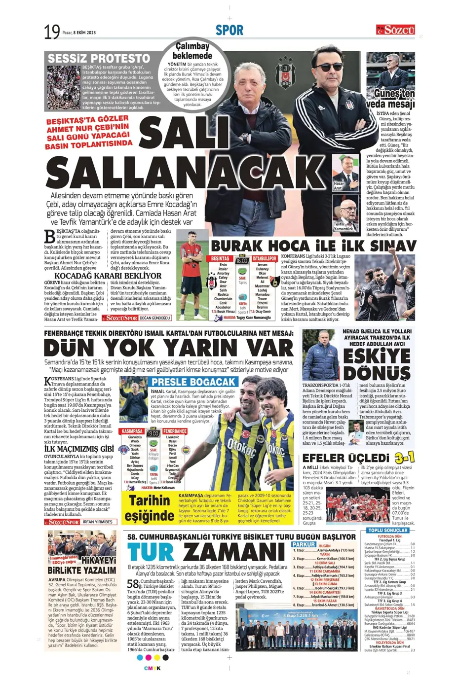 "Bjelica gidiyor, Avcı geliyor" | Sporun manşetleri (8 Ekim 2023) - 37