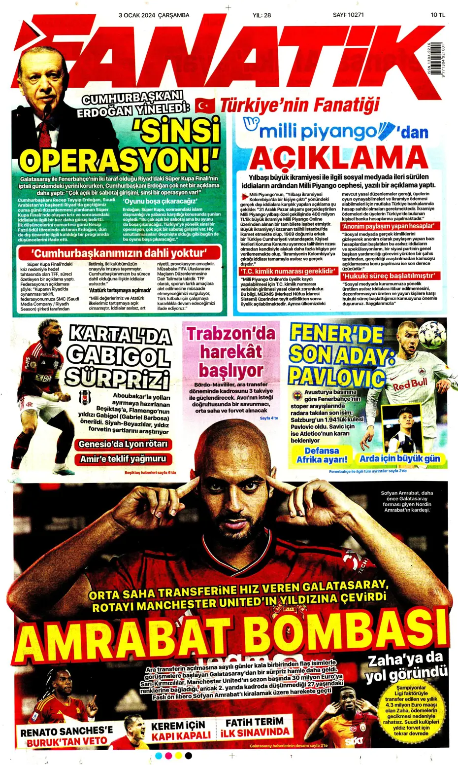 "Kartal'da Gabigol sürprizi" | Sporun manşetleri (3 Ocak 2024) - 2