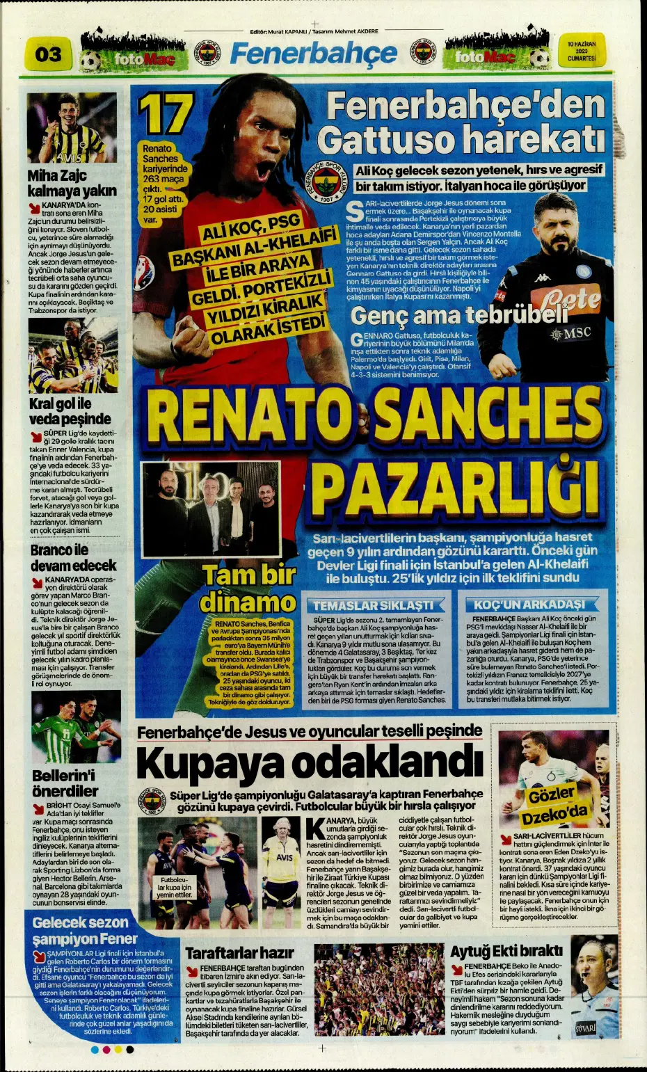 "Nelsson'un yerine Merih Demiral" | Sporun manşetleri (10 Haziran 2023) - 7