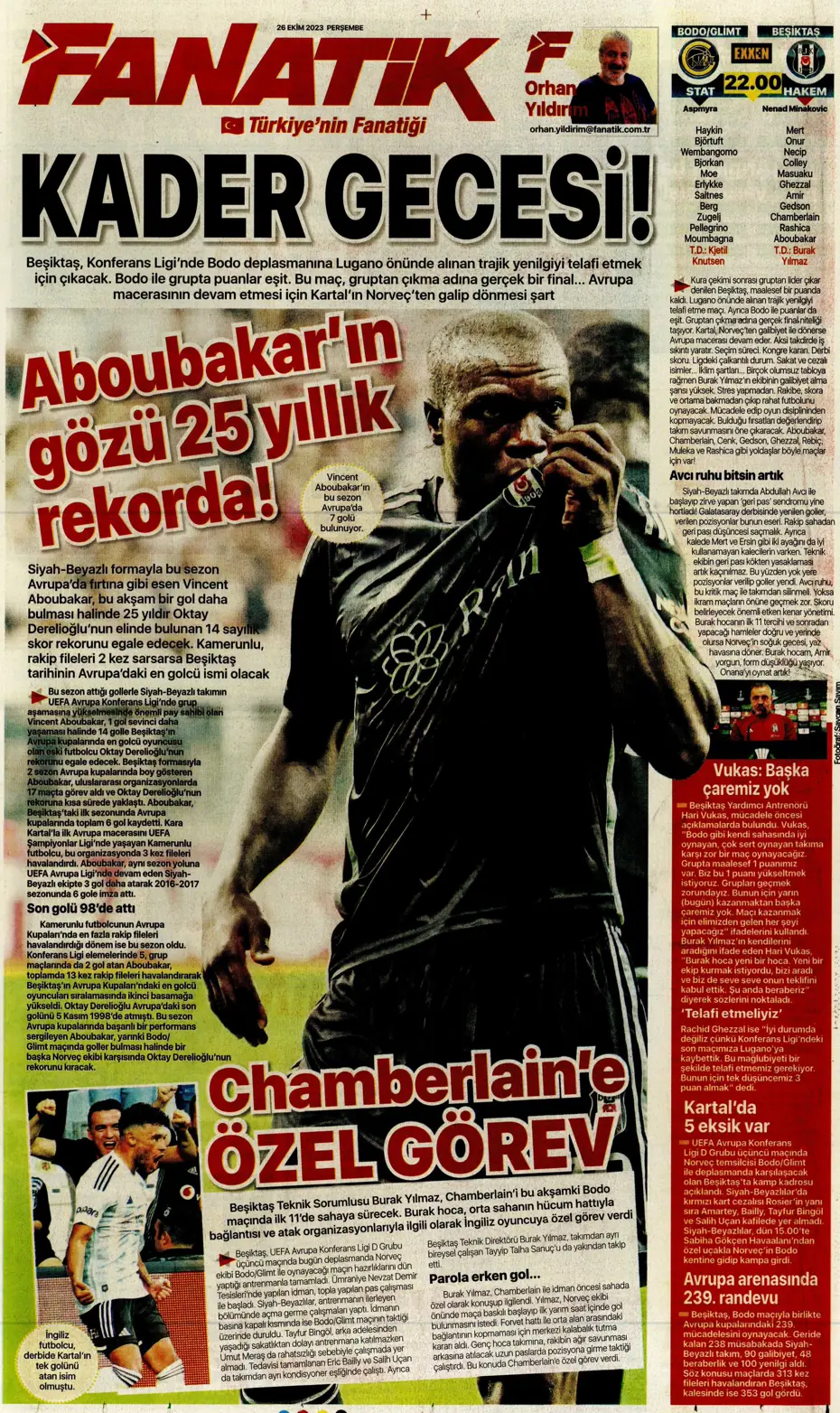 "Okan hoca haklıymış!" | Sporun manşetleri (26 Ekim 2023) - 9 "Okan hoca haklıymış!" | Sporun manşetleri (26 Ekim 2023) - 9