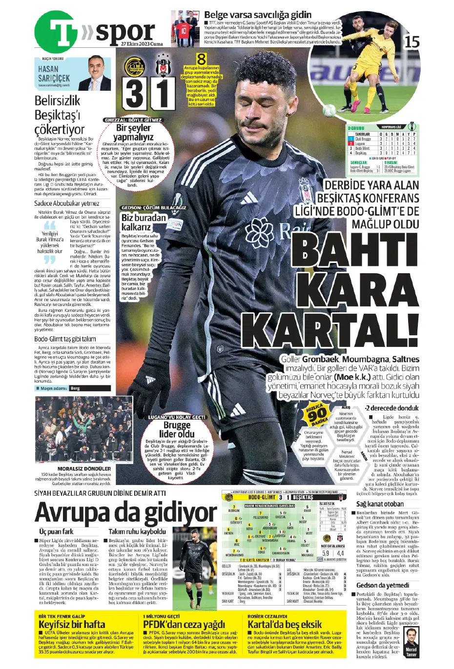 "Yüzyılın Fener'i" | Sporun manşetleri (27 Ekim 2023) - 28