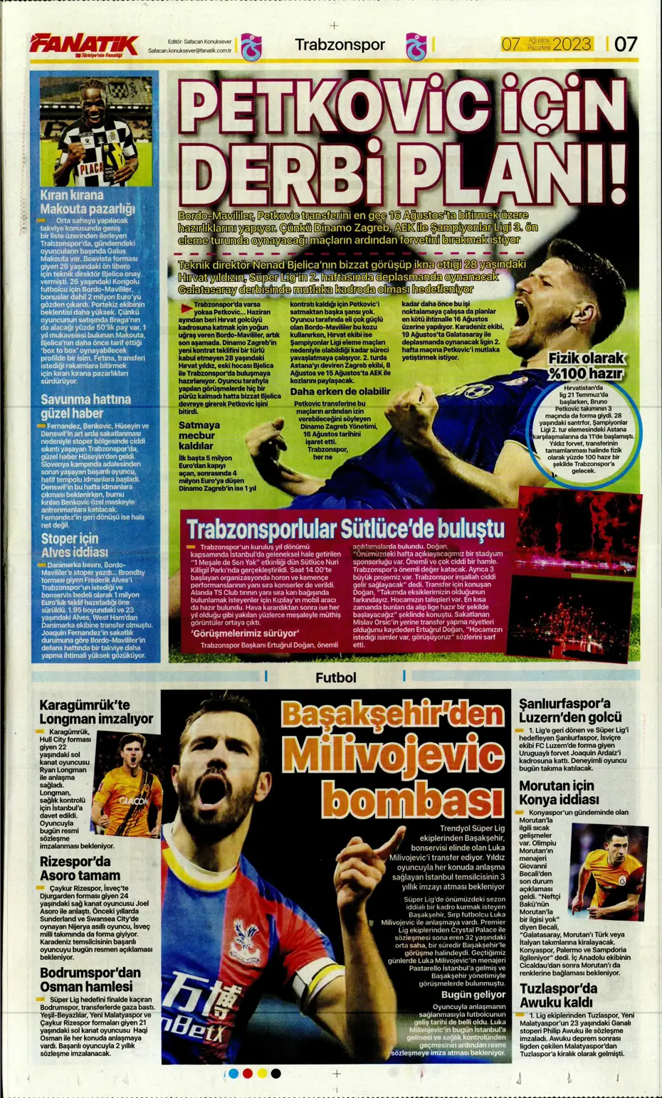 "Zaniolo gidiyor, Talisca geliyor" | Sporun manşetleri (7 Ağustos 2023) - 7 "Zaniolo gidiyor, Talisca geliyor" | Sporun manşetleri (7 Ağustos 2023) - 7