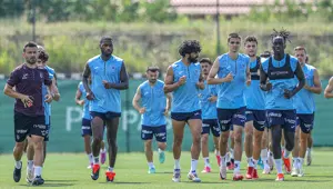 Trabzonspor basına kapalı çalıştı Trabzonspor basına kapalı çalıştı