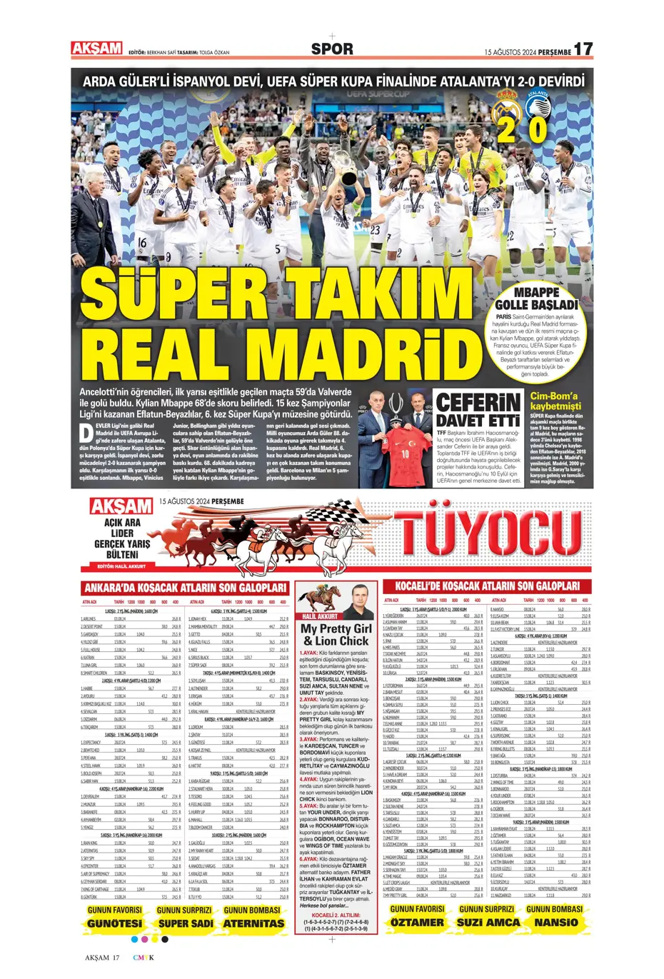 "Muci'yle yol ayrımı" | Sporun manşetleri (15 Ağustos 2024) - 6