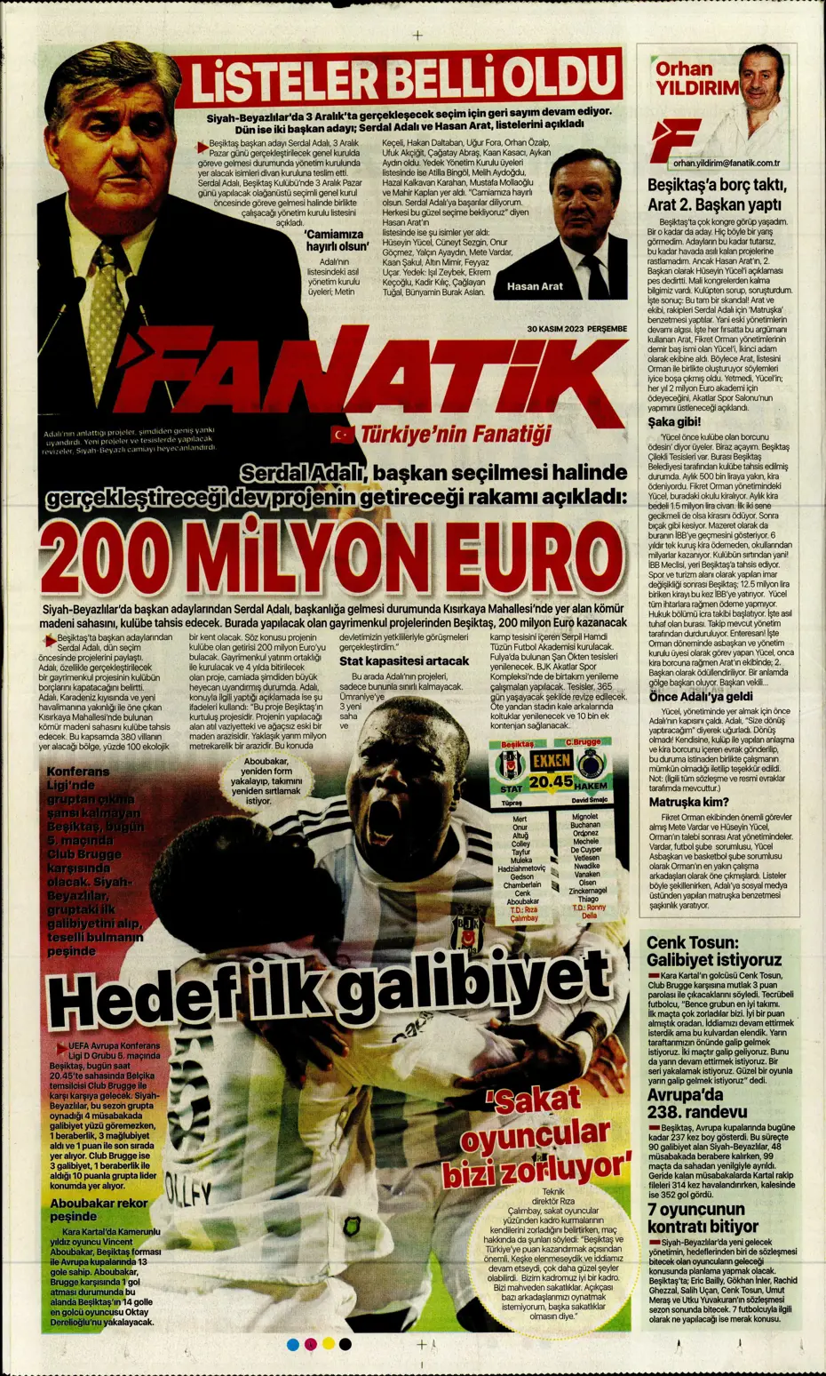 "Çok büyüksün Hakim Bey" | Sporun manşetleri (30 Kasım 2023) - 5 "Çok büyüksün Hakim Bey" | Sporun manşetleri (30 Kasım 2023) - 5