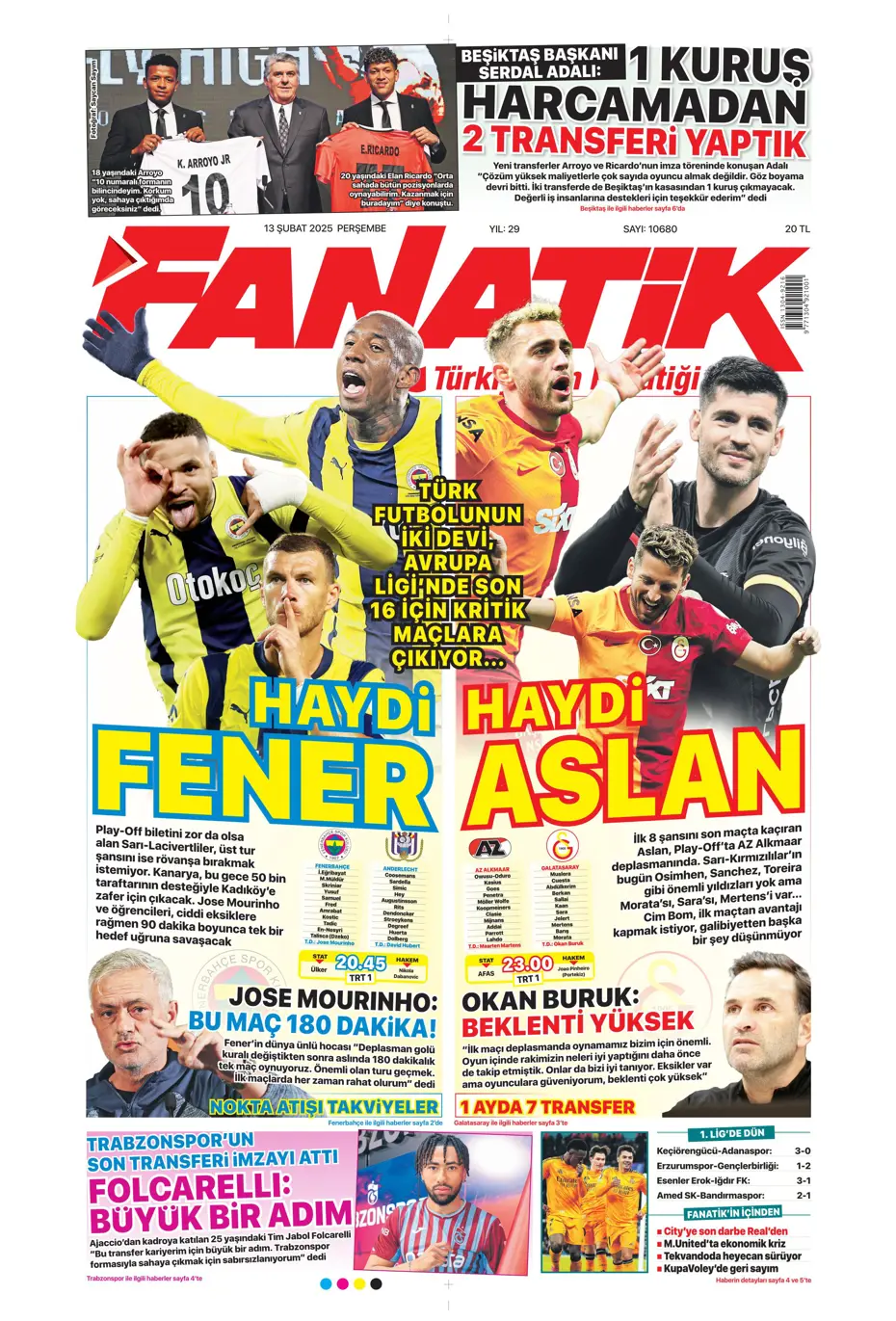 "Bugün vur, haftaya tur" | Sporun manşetleri - 2