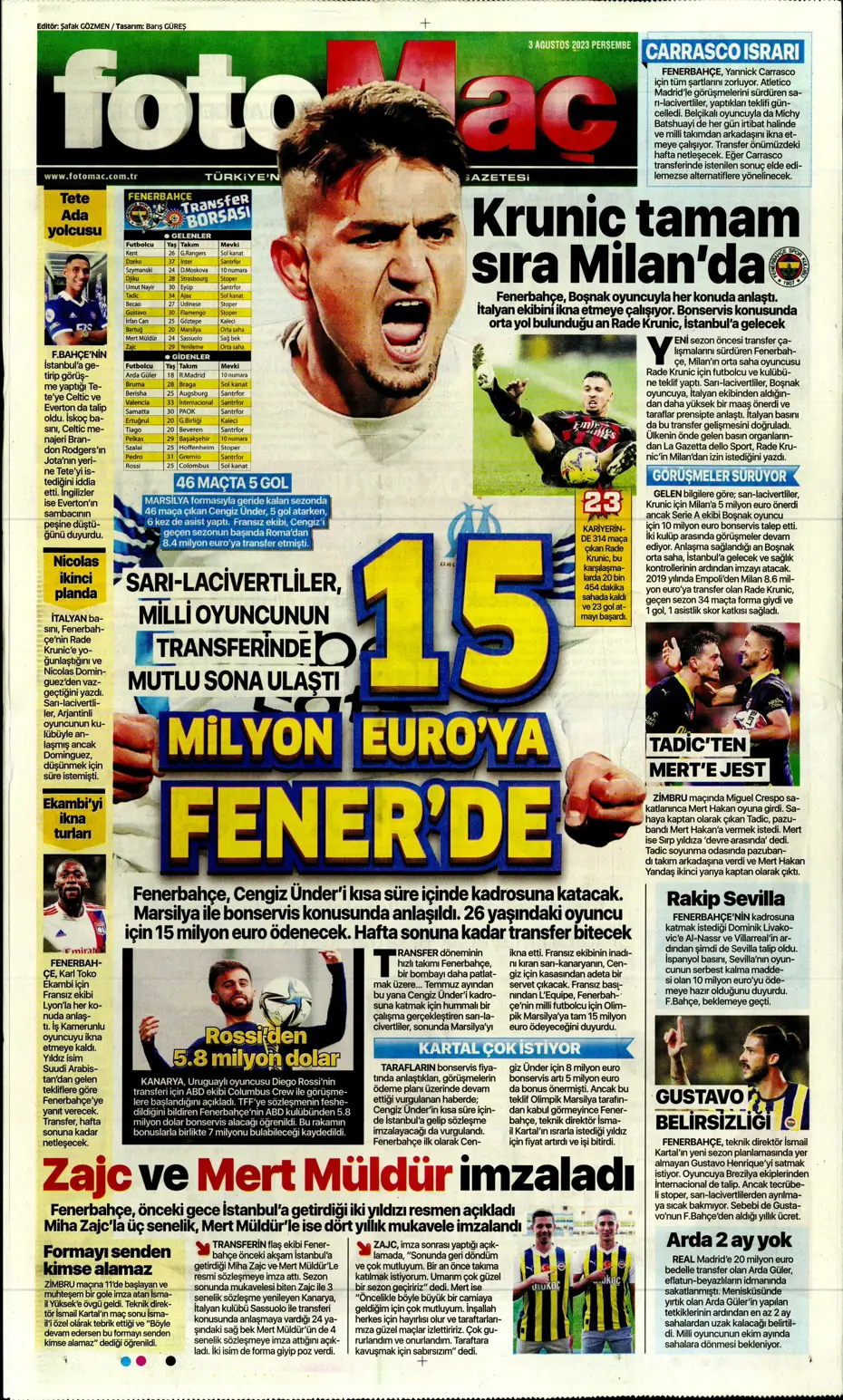 "Adım adım Devler Ligi'ne" | Sporun Manşetleri - 14