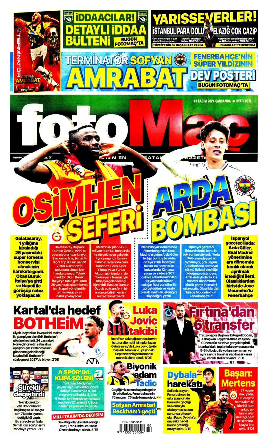 "Mario Branco'dan Fenerbahçe'ye 3 yıldız" | Sporun manşetleri - 8