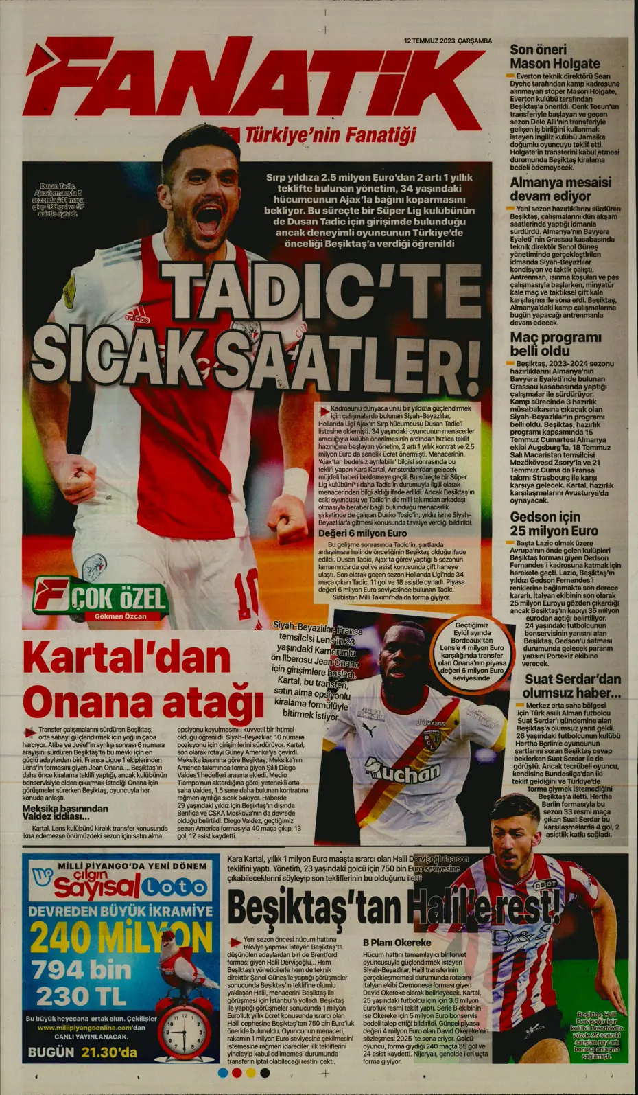 "Icardi'nin yanına 4 dev transfer daha" | Sporun manşetleri (12 Temmuz 2023) - 11