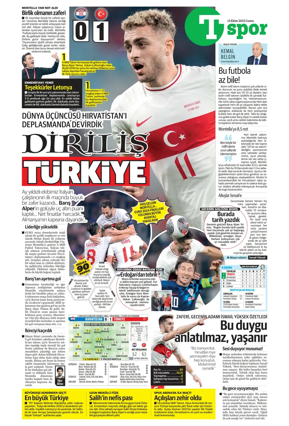 "Barış Yılmaz Türkiye yıkılmaz" | Sporun manşetleri (13 Ekim 2023) - 37 "Barış Yılmaz Türkiye yıkılmaz" | Sporun manşetleri (13 Ekim 2023) - 37