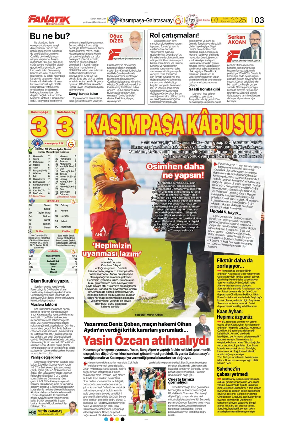 "Zirvede fark 4" | Sporun manşetleri - 5