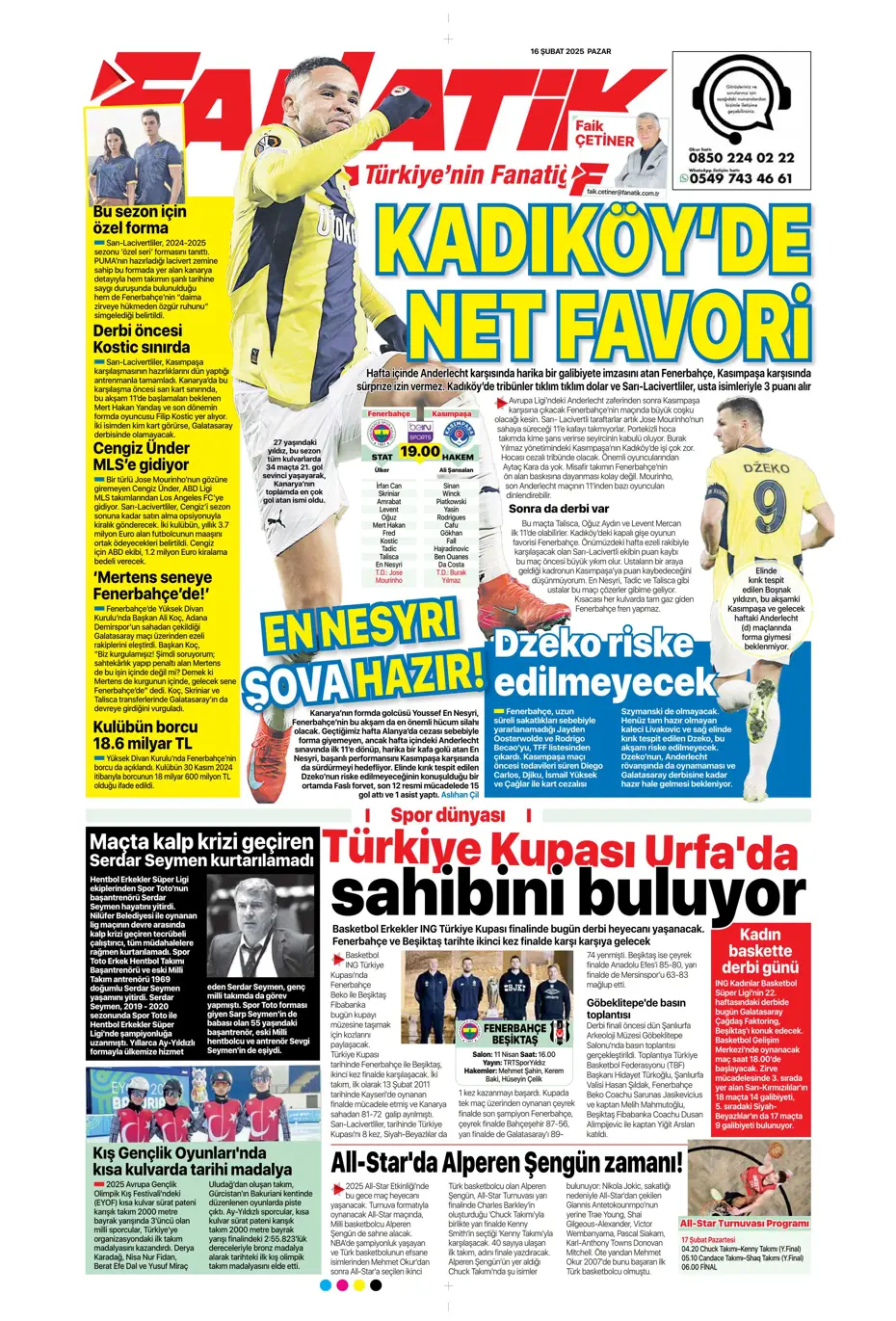 "Fırtınanın rengi siyah-beyaz" | Sporun manşetleri - 9