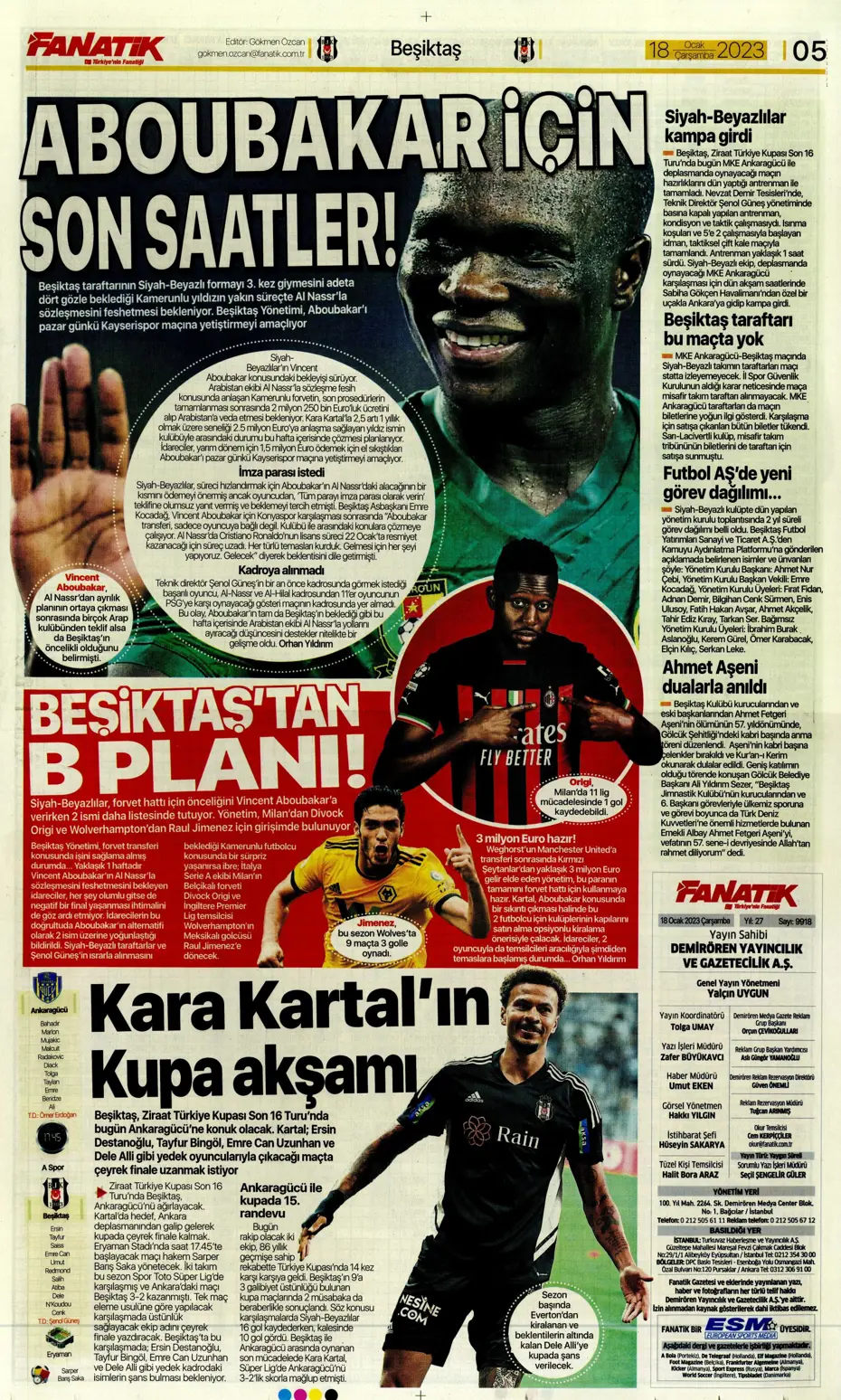 Sporun Manşetleri (18 Ocak 2023) - 9