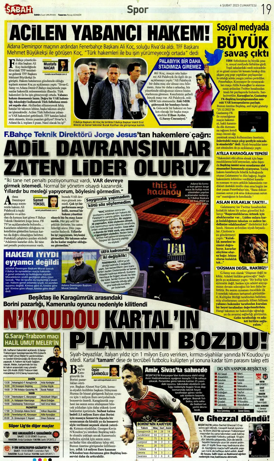 Sporun Manşetleri (4 Şubat 2023) - 30