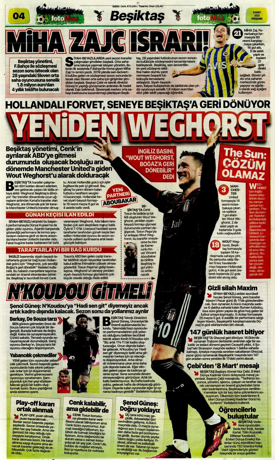 "Avrupa'yı fethedelim" - Sporun manşetleri - 13