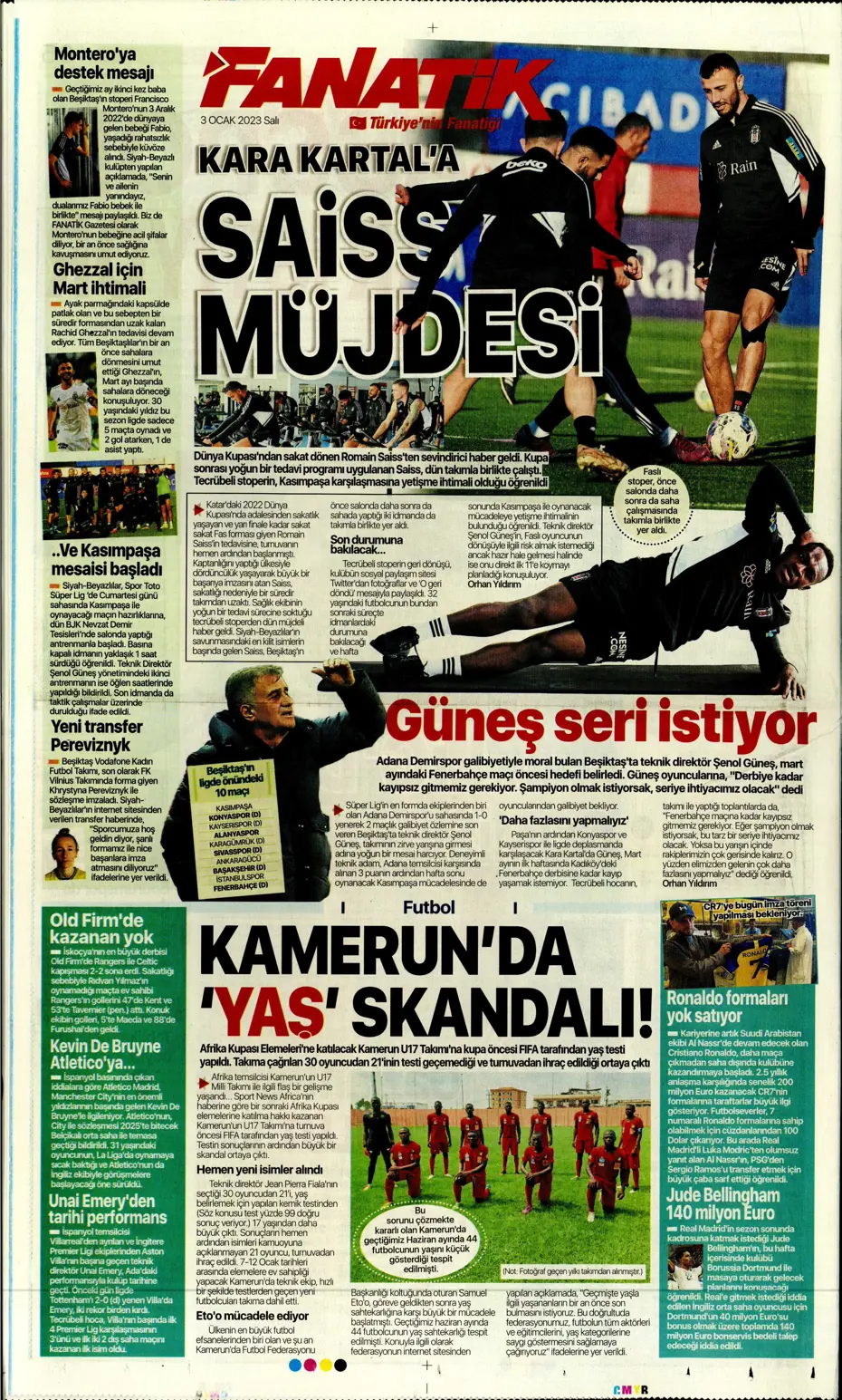 Sporun manşetleri (3 Ocak 2023) - 12